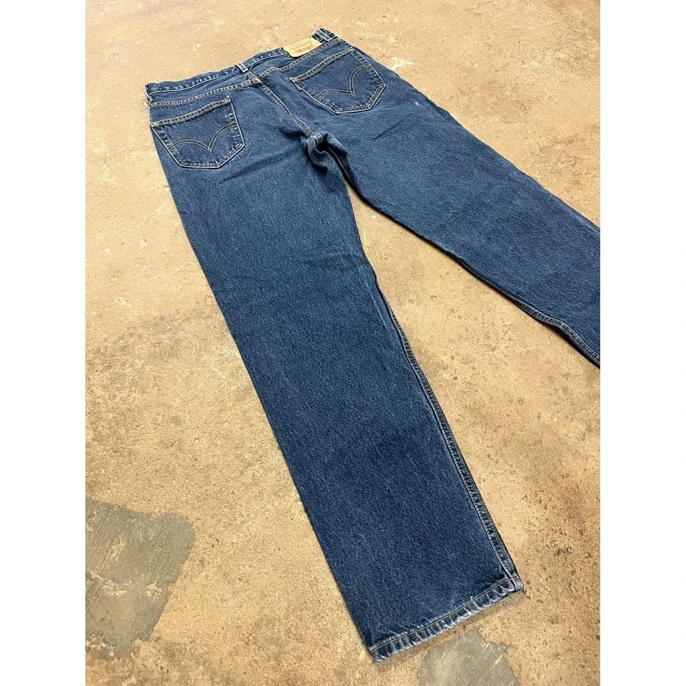 Vintage Levi's 550 Straight Leg Jeans Men 36x34 Blue Denim Relaxed Fit High Rise